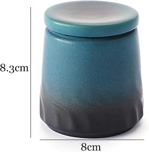 ELEFOCUS Ceramic Tea Canisters, Cat and Dog Ash Urn, Retro Style, for Living Room - Image 6