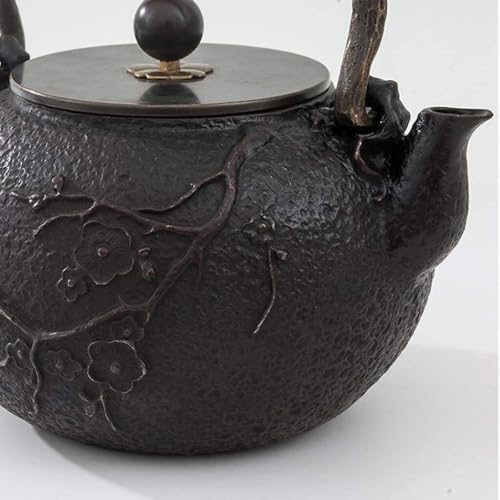 Cast Iron Tetsubin Teapot 1.2L Handmade Large Iron Kettle With Copper Lid & Stainless Steel Infuser, Rust-Resistant - Image 5