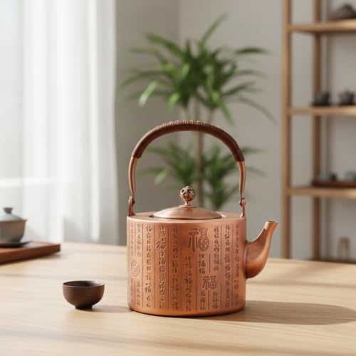 Copper Heating Vessel Drinkware Tea Cup Mug Saucer Bowl Body Open Style Suitable for afternoon tea formal gathering home decor, Plain - Image 5