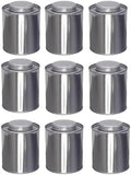 9 Pcs Silver Tinplate Coffee Bean Canister Airtight Tinplate Can Kitchen Canisters Tea Tin Can for Countertop Canister Sets by Unknown