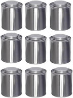 9 Pcs Silver Tinplate Coffee Bean Canister Airtight Tinplate Can Kitchen Canisters Tea Tin Can for Countertop Canister Sets by Unknown