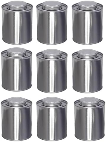 9 Pcs Silver Tinplate Coffee Bean Canister Airtight Tinplate Can Kitchen Canisters Tea Tin Can for Countertop Canister Sets by Unknown