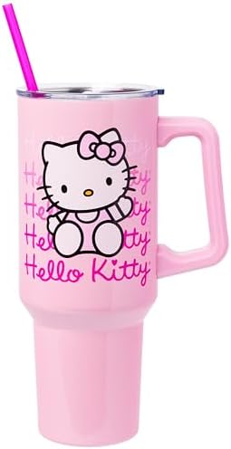 Silver Buffalo Sanrio Hello Kitty Waving, Stainless Steel Tumbler, 40oz by SilverBuffalo