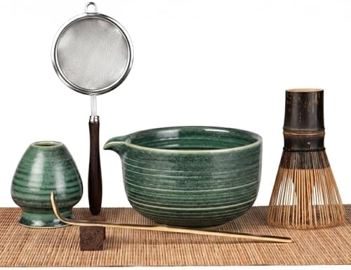 Matcha Set, 7-Piece Matcha Whisk Set with Bowl & 100-Prong Whisk by GleeNflux