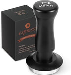 MEION Espresso Tamper 53.3mm Coffee Tamper, Calibrated Dual Spring Loaded Barista Tamper with Stainless Steel Base, Comes with aluminum storage pad (53.3MM, Black) by MEIONESPRESSOTOOLS
