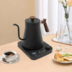 Electric Gooseneck Kettle, 0.9L 304 Stainless Steel Coffee Kettle W/Base, Auto Shutoff Anti-Dry Protection,Temp Range Of 104-212°F With ±1°F Accuracy For Home Offices, Restaurants. (Black) - Image 2