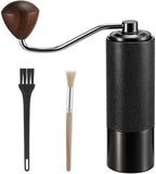 Portable Manual Coffee Grinder, Stainless Steel Conical Burr Coffee Bean Grinder with 2 Cleaning Brushes, Adjustable Grind Setting, Hand Grinding Machine for Espresso, Pour Over, Drip - Image 5