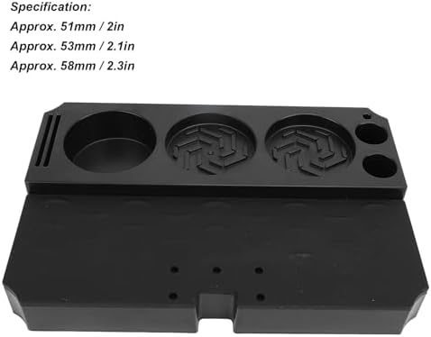 Coffee Tamper Mat Non Slip Detachable Multifunctional Coffee Tamping Station Pad for 51mm 53mm 58mm Portafilter Home Coffee Shop Commercial Use ABS Silicone - Image 3