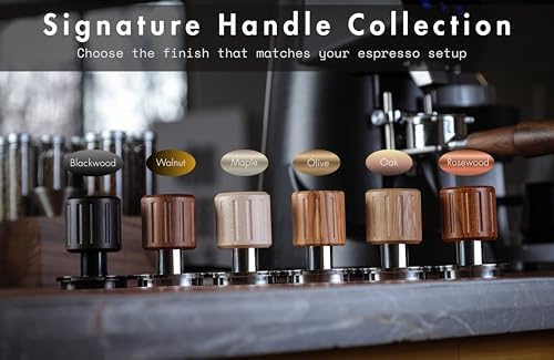 58.5 Tamper with Olive Wood Handle – Spring Loaded Espresso Tamper - Image 5
