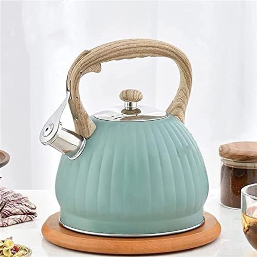 Tea kettle, Stovetop Whistling Tea Kettle Stainless Steel Teapot with Ergonomic Handle 3 Liter Capacity Anti-Scald Design - Image 2