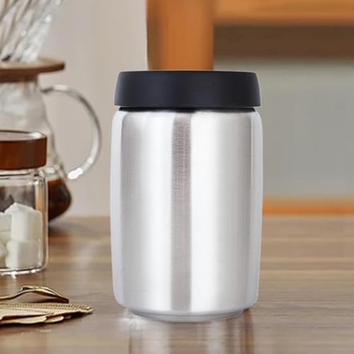 Coffee Bean Jar Airtight Storage Stainless Steel Vacuum Sealed Canister Manual Seal Versatile Design Suitable for Home Use Office, 1200ml - Image 6