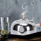 Zerodeko Side-Handled Tea Kettle Stainless Steel Water Boiling Container Portable Stovetop Tea Kettle for Induction Cooker Electric Cooker Gas Stove Home Kitchen 9.84 X 4.72 X 4.72 in - Image 3