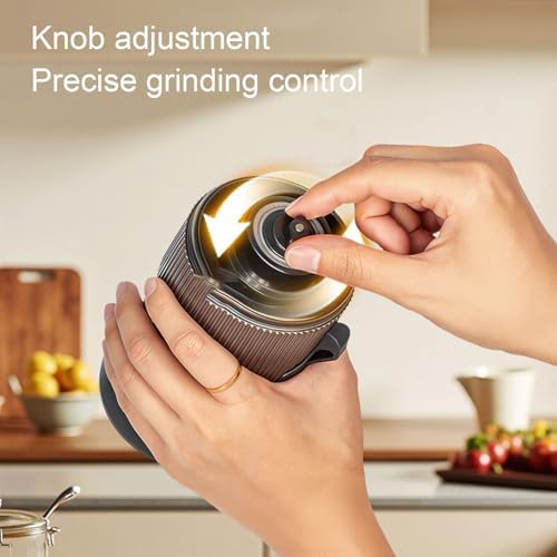 Portable Electric Coffee Grinder, USB Rechargeable Auto Stop Quiet Adjustable Cordless Handheld Small Coffee Bean Grinder for Home Camping Travel - Image 5