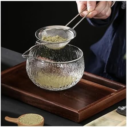 4/7Pcs Matcha Tea Set Bamboo Whisk Scoop Glass Bowl Traditional Indoor Handmade Tea-making Tools Kit(12) - Image 4