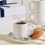 Sweese 16 oz Coffee Mugs Set of 6, Large Porcelain Mugs for Coffee, Latte & Tea, Space-Saving Stackable Design, Microwave & Dishwasher Safe, White - Image 6