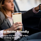20 oz Tumbler Bulk Stainless Steel Tumblers with Lids and Straws Cream - Image 5