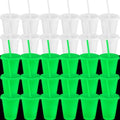 Honeydak 30 Pack 16 oz Glow in the Dark Halloween Cups, Fluorescent Green by Honeydak