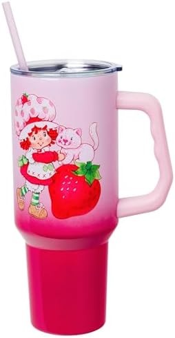 Silver Buffalo Strawberry Shortcake Vintage, Stainless Steel Tumbler, 40oz by SilverBuffalo