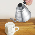 1L Stainless Steel Gooseneck Kettle Pour Over Pot Induction Compatible with Slow Flow Spout for Coffee & Tea - Image 5