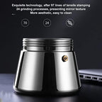 Zooke Classic Stovetop Espresso and Coffee Maker, Stovetop Espresso Maker Stainless Steel Italian Coffee Machine Maker, Crystal Glass 6 Espresso Cups Pot for Italian Cuban Café - Image 6