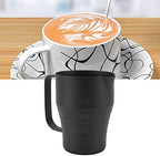 32oz Milk Frothing Pitcher, Stainless Steel Espresso Steaming Pitcher, Milk Frother Cup with Tapered Spout, Espresso Machine Accessories Thicken Coffee Milk Latte Art Jug Cup for Home, Coffee Shop - Image 5