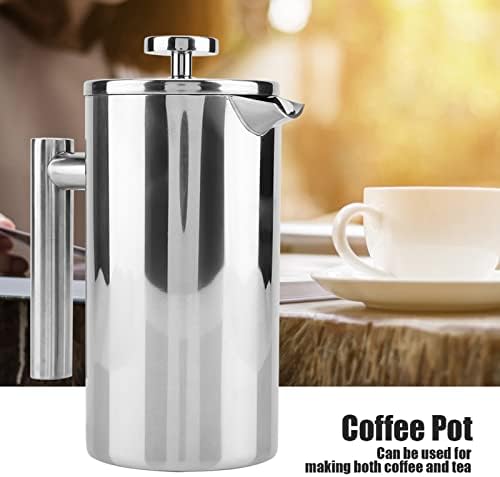 Haofy French Press 800ml Stainless Steel Double Wall Insulated Coffee Maker for Home Kitchen Office Cafe Precision Filter Rich Flavor Extraction with 2 4 Servings Heat Retention (800ML) - Image 4