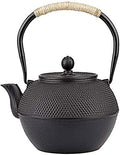 Cast Iron Teapot Large Japanese Tetsubin Kettle with Stainless Steel Infuser for Loose Leaf Tea Teapot Coated with Enameled Interior 1200ml/40oz by HwaGui