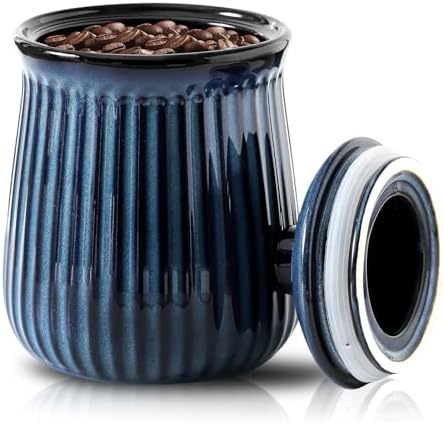 Hasense Storage Containers for Kitchen Counter, Airtight Food Jar with Lid, 88 oz Cookie Candy Jar for Coffee Beans, Tea-leave, Sugar, Salt, Flour, Spice, Dog Treat Container, Blue by Hasense
