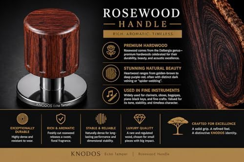 58.5mm Coffee Tamper with Rosewood Handle - Image 6
