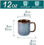 vancasso Coffee Mugs Set of 6, 12 Oz Ceramic Coffee Cups with Handle, Ceramic Unique Glaze Coffee Cup for Cappuccino, Latte, Tea, Cocoa, Dishwasher & Microwave Safe Gift Sets, Blue, Series ONION - Image 2