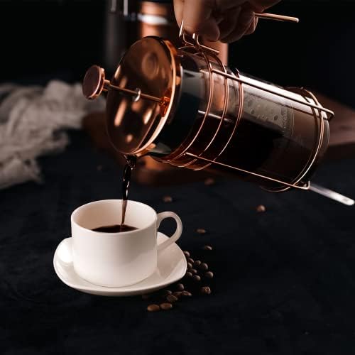 French Coffee Press Small Maker Manual Set Cafetera Tea Steel Filter Stainless Steel 34 Ounce/1 Liter 9917-C001-04 - Image 4