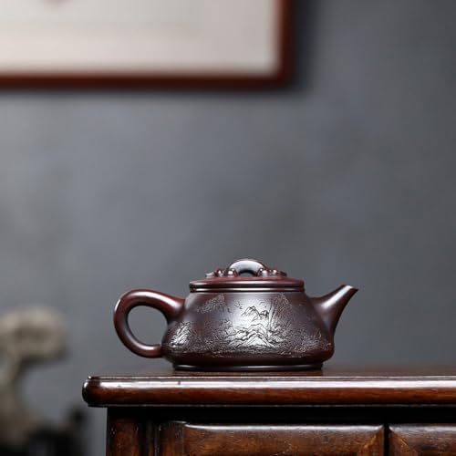 Tea Pots For Loose Tea Vintage Original Ore Bronze Hand-carved Purple Clay Teapot Tea Ceremony Kung Fu Tea Set Teapot Tea Infuser Pot - Image 6