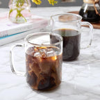 Glass Coffee Mugs, 24 oz Ice coffee cups, Large Clear Tea Cups Set of 4, Glass Mugs with Handles, Glass Cups for Latte, Cappuccino, and Tea - Image 4