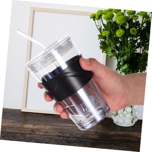 Hemobllo Glass Water Bottle with Straw and Lid 450ml 2pcs, Tea Water Cup Set with Silicone Sleeve, Reusable Beverage Drinking Bottle for Juice and Coffee, Suitable for Home and Travel - Image 5