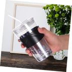 Hemobllo Glass Water Bottle with Straw and Lid 450ml 2pcs, Tea Water Cup Set with Silicone Sleeve, Reusable Beverage Drinking Bottle for Juice and Coffee, Suitable for Home and Travel - Image 5