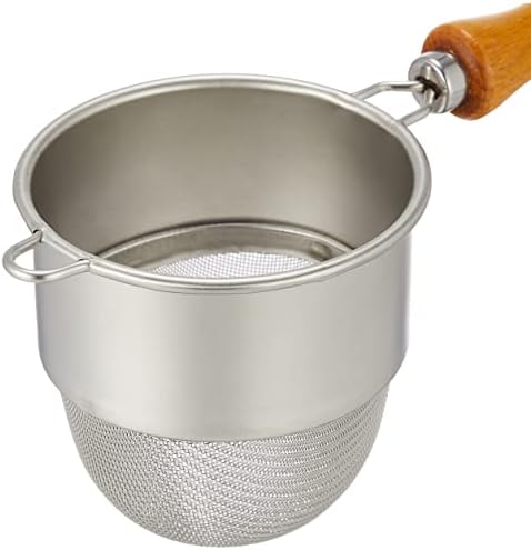 Shin-Etsu Works TS Tea Strainer, Made in Japan, Stainless Steel, Commercial Use, Wooden Handle, Deep Type, II (10170) 063119 - Image 3