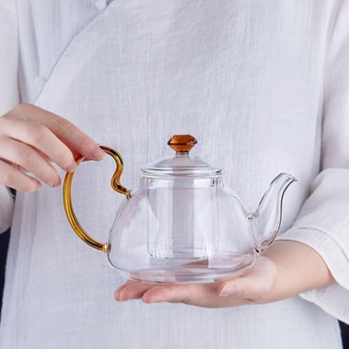 Removable Glass teapot with Infuser Home Tea Brewer Tea Set Large Capacity Portable Tea Kettle Container Cleanable (Without Cup 700ml) - Image 6