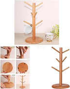 Cup Stand,Mug Stand,Wood Tree Coffee Cup Holder Wood Material Suitable for Hanging Mugs Mug Stands - Image 2