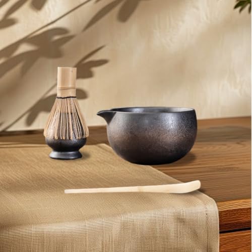 Matcha Tea Set with Whisk Bowl Spoon Holder, Japanese Traditional Manual Kit Style2 - Image 7