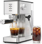 Kismile 20 Bar Espresso Machine with Milk Frother, Compact Coffee Machine & Cappuccino Machine for Home, Durable Metal Housing, 1.4L Removable Water Tank & Cup Warmer, Stainless Steel Filter by Kismile