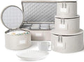storageLAB China Storage Containers, Containers for Organizing, Hard Shell Case, Felt Plate Dividers, Moving Supplies, Storage Box, Wine, Dishes, Glasses Storage, Charger Plates Storage Containers by storageLAB