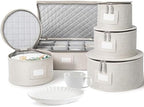 storageLAB China Storage Containers, Containers for Organizing, Hard Shell Case, Felt Plate Dividers, Moving Supplies, Storage Box, Wine, Dishes, Glasses Storage, Charger Plates Storage Containers by storageLAB