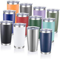 20 oz Tumblers Bulk Stainless Steel Tumbler with Lid, 12 Pack by CoolYoleb