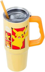 Silver Buffalo Pokemon Pikachu Evolution Stainless Steel Tumbler, 30oz - Image 3