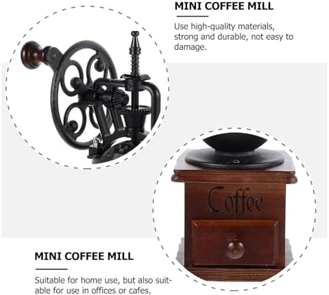 Vintage Mini Manual Coffee Grinder with Grinding Cone for Travel - Image 3