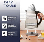 Elite Gourmet EKT-602 BPA-Free Electric Glass Kettle, Cordless 360° Base - Image 4