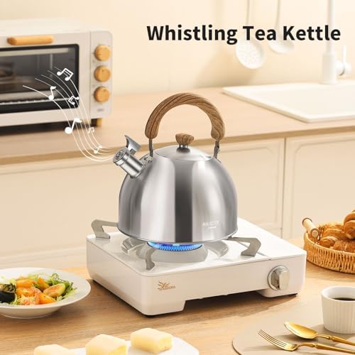 18/8 Stainless Steel 5.29 Quart Tea Kettle for Stovetop,Silver - Image 3