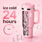 Farsea 40oz Insulated Stainless Steel Travel Tumbler with Handle & Straw - Image 6