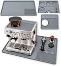 angelle 3-Piece Silicone Coffee Mat Set Compatible with Breville Barista Express BES870 BES875 and Touch BES880, 24 x 16 in Espresso Machine Base, Top Protector and Tamping Pad, Gray by Unknown