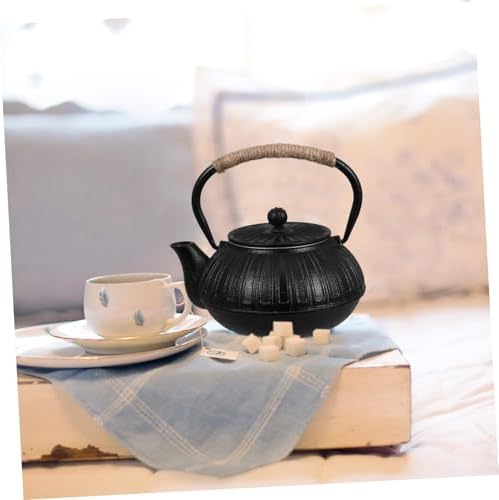 ABOOFAN Cast Iron Tea Kettle Removable Infuser 600ml Japanese Teapot for Stovetop Brewing Vintage Design for Loose Leaf Tea - Image 6